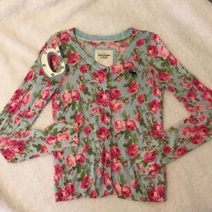 Abercrombie Girls Floral Cardigan